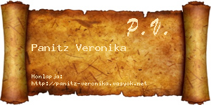 Panitz Veronika névjegykártya